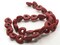 27 15mm Red Dyed Synthetic Turquoise Stone Puffed Love Heart Beads